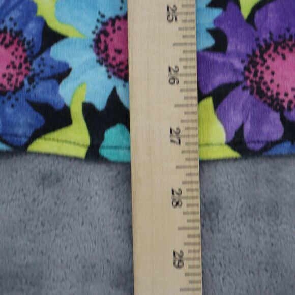 Lee Shirt Womens 2XL Multicolor Floral Short Sleeve Round Neck Casual Outwear - Picture 6 of 16